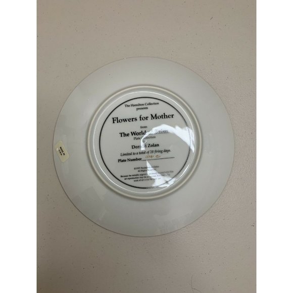 The World of Zolan 8" Plate Collection Flowers For Mother COA Hamilton Collectio - Picture 4 of 7